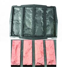 4 Stampi matrice Forma Rivestimento finta pietra gesso  cemento mattoncini 