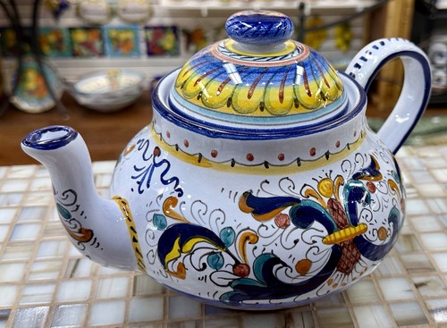 Teiera ceramica deruta - 6, tazze
