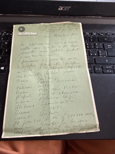 Piero fornasetti lettera - piero,