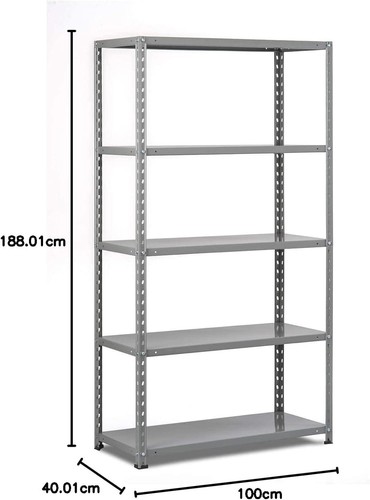 Scaffale metallico ripiani - metallico, 5