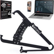 Plicometro Misuratore Percentuale Grasso Corporeo,  Adipometro Calcolo Body Fat 