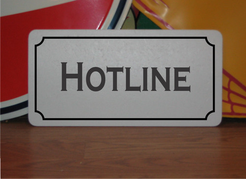 Insegna hotline metallo - in,