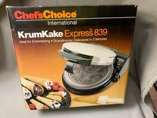 Chef's Choice International KrumKake Express 839 Crepiera per pizza panettiere NUOVO
