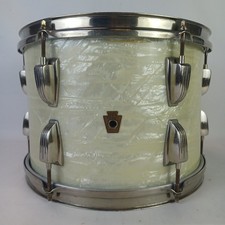 WFL Ludwig 9x13"White Marine Pearl Tom batteria vintage WMP 3p mogano nichel-ottone