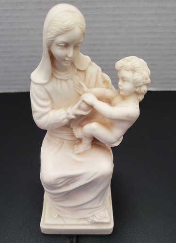 Statua madonna bambino - e,
