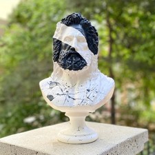 Statua di Zeus - Grande busto in marmo con scultura mitologica greca,...