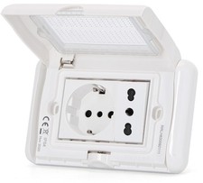 AIGOSTAR PLACCA STAGNO DA ESTERNO 3 VIE PRESA SHUKO E BIPASSO PER 503 INCASSO