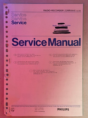 Philips manuale servizio - philips,