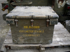 2° W.W. - CASSETTA IN LEGNO- PER TRASPORTO WAVEMETER N.4 MARK3 -