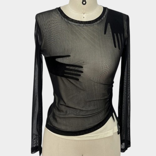 Top donna maglia trasparente
