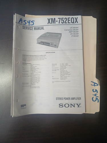 Sony 752eqx manuale di - sony,