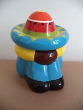 Ceramica Villa d'Este Home Roma scatola biscotti messicano con sombrero vintage