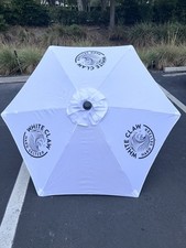 Ombrello bianco artiglio rigido seltzer alcool bar ristorante bianco nuovo regolazione 7-9 piedi