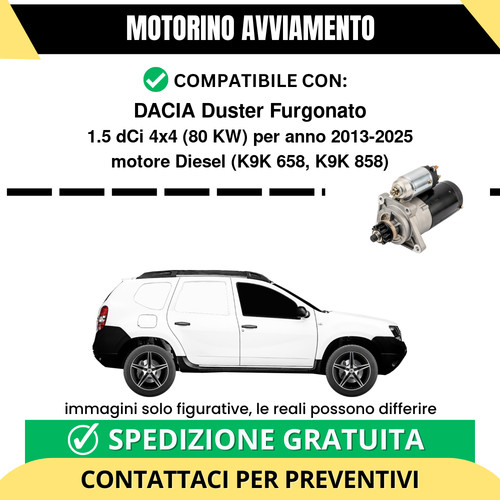 Motorino avviamento dacia - avviamento,