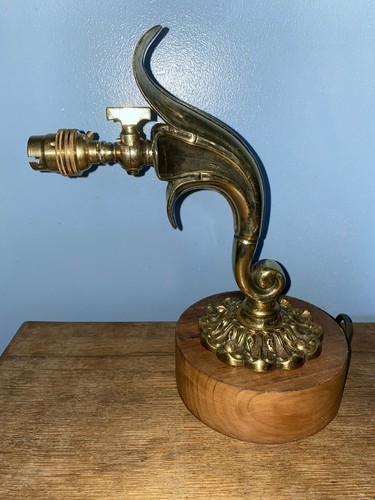 Heavy antique brass wall - antique, gas