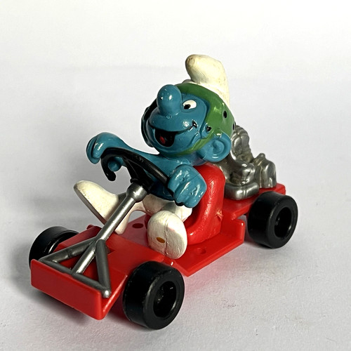 Figurina kart puffo vintage - figurina,