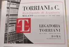 Pubblicità 13x20 Cm  Anni 50 torriani & C. Legatoria Libri Milano Roma 