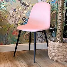 Sedia da pranzo rosa cuscino in velluto imbottito gambe in metallo sedia da cucina arredamento casa