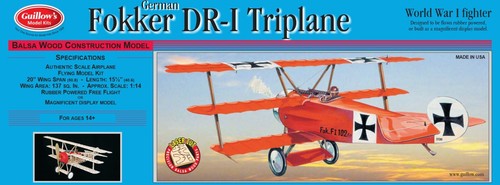 Guillow aereo balsa - aereo, fokker