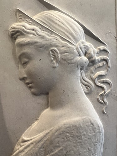 Quadro profilo donna gesso - e,