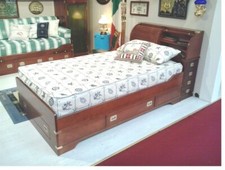 letto contenitore una piazza e mezza stile marina-navale-marinaro  mogano biondo