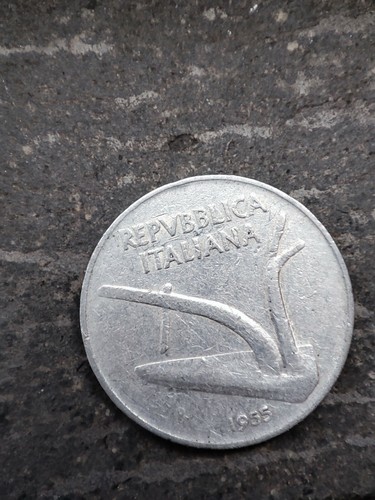 Moneta lire del 1955 - 10,