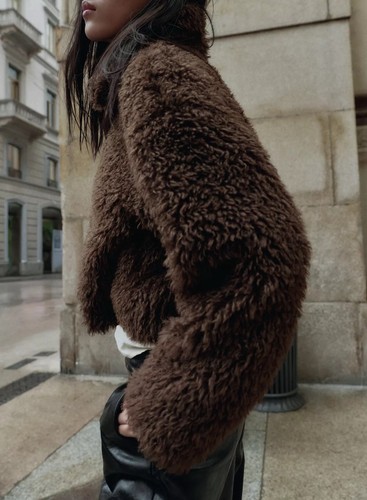 Cappotto teddy zara finto - cappotto,
