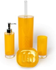 Set bagno 4 pezzi giallo 