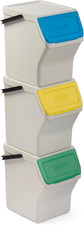 Contenitori Differenziata Easy Waste 20L | Set Da 3 | Design Modulabile E Impila