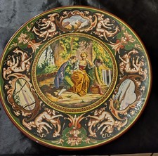 Piatto in ceramica istoriata Farina Faenza