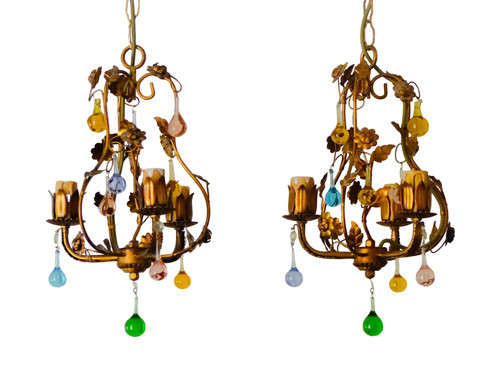 Rara coppia lampadari vintage - rara,