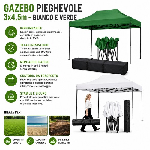 Gazebo pieghevole 3x4 - gazebo, pop