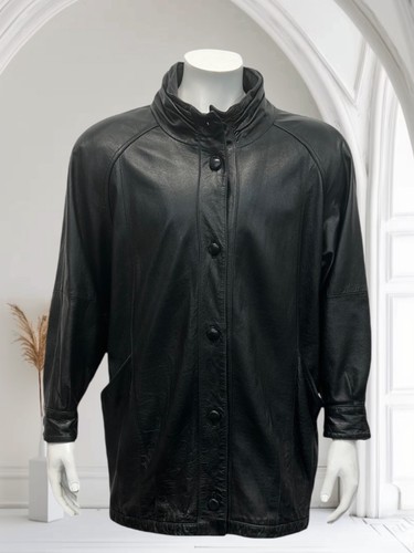 Vintage pelle jet nero vera - pelle,