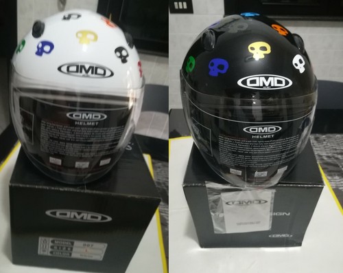 Coppia caschi per moto bianco - caschi, -bianco