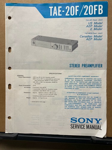Sony manuale servizio - sony, di