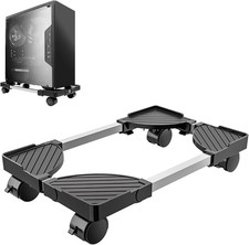 Supporto PC Case Fisso Con Ruote: Ventilato E Regolabile - CPU Mobile, Carrello 