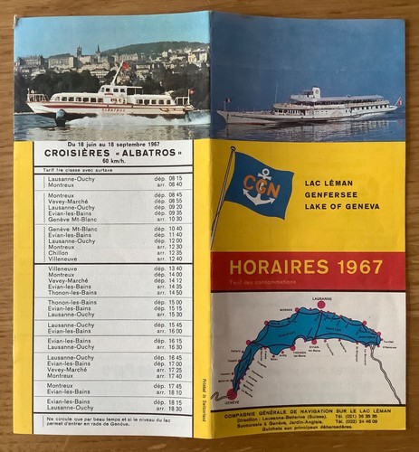 Depliant 1967 orari - , battelli