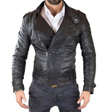 Chiodo Biker In Vera Pelle