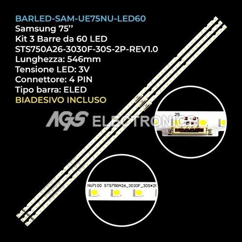 Kit barre strip led tv - strip, 60