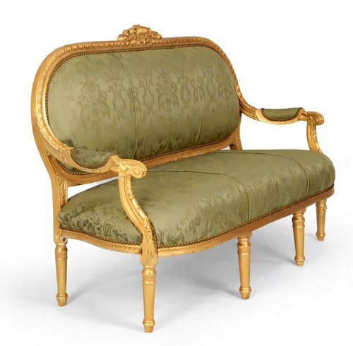 Panca barocca verde oro - ,