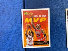 UPPER DECK CARD 1992/93 BACK TO BACK MVP   MICHAEL JORDAN 107