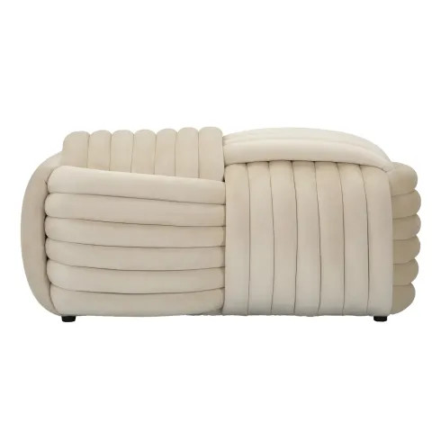 Pouf panca velluto crema - panca,
