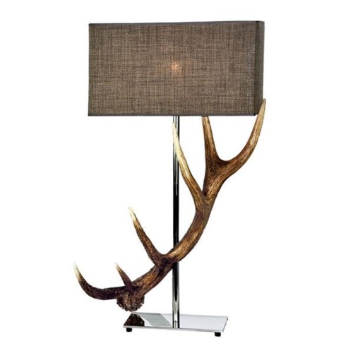 Lampada con vero corno - , di