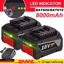 Batteria 8,0 Ah per caricabatterie Bosch 18 V Professional GBA GSR GSB BAT618 BAT609 BAT620