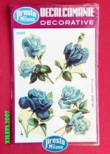 fiori rose azzurre medie decal