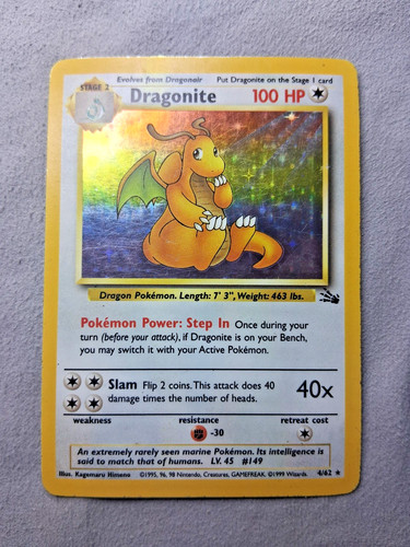 Dragonite fossil holo mp - holo,