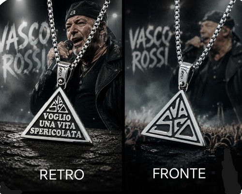 Collana ciondolo vasco rossi - vasco,