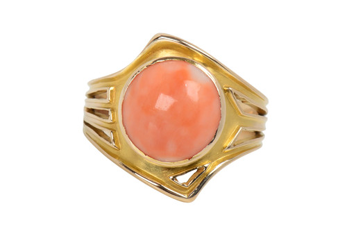 Anello antico corallo - , liberty