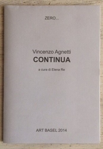Vincenzo agnetti continua - agnetti,