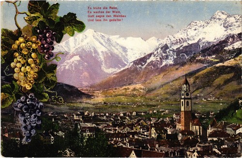 Cpa meran souvenir italy - meran,